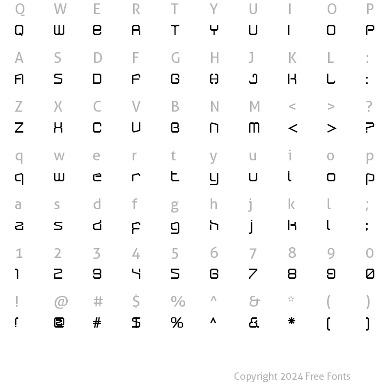 Character Map of ArcticPatrol Black