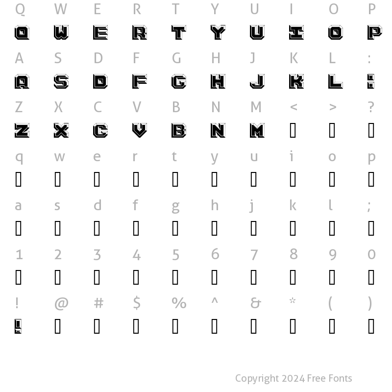 Character Map of Argentum Black