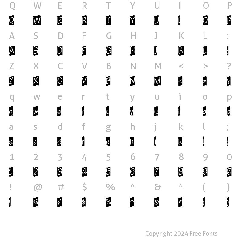 Character Map of Arggh @$*#  Lite Regular