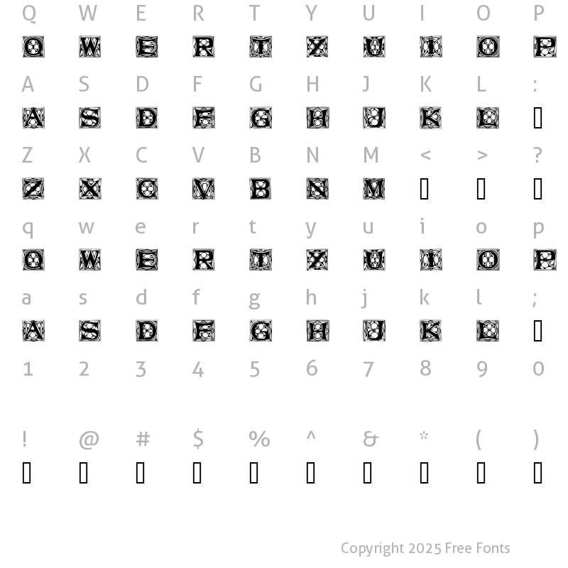 Character Map of AromatCapsSSK Regular