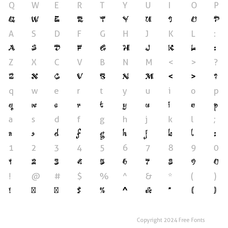 Character Map of Arriba Arriba Std Regular