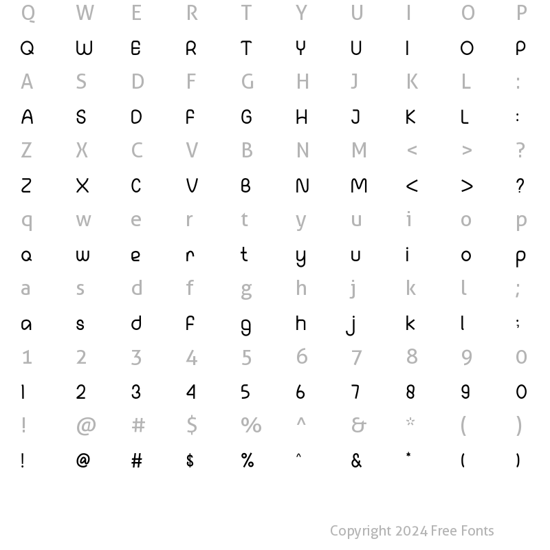 Character Map of Arriven Regular