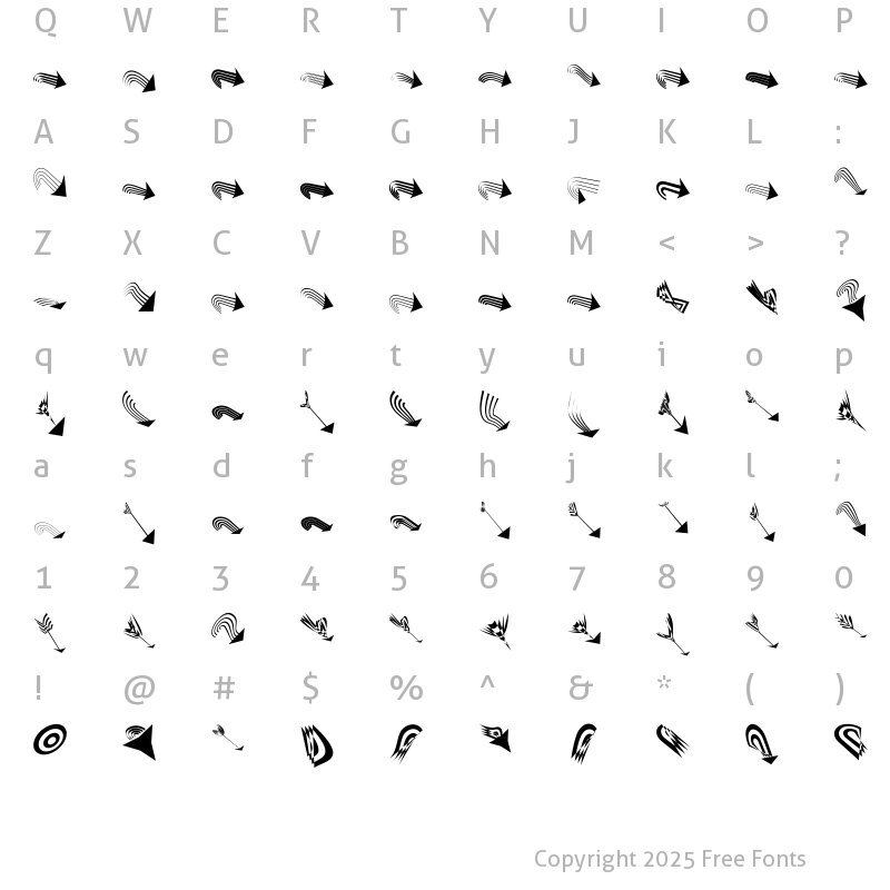 Character Map of ArrowbixOne Regular