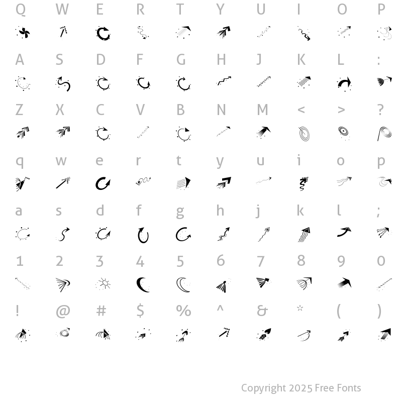 Character Map of ArrowbixTwo Regular