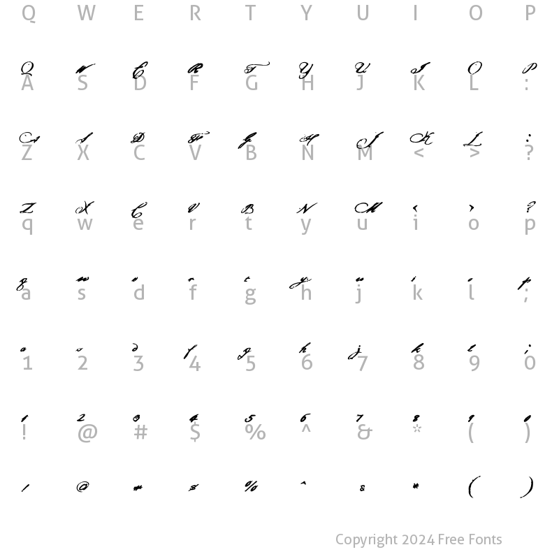 Character Map of Article10 Bold