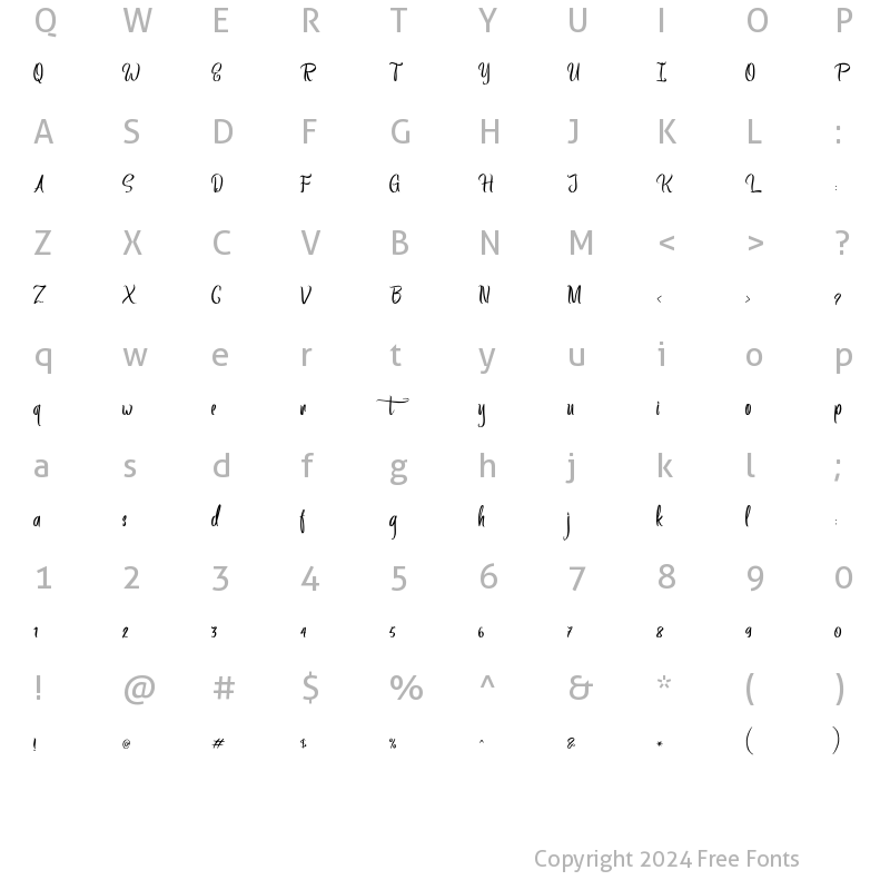 Character Map of Artics Snow Regular