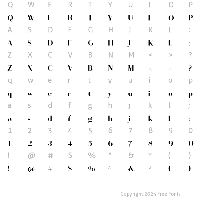 Character Map of Artis-Sans Demibold