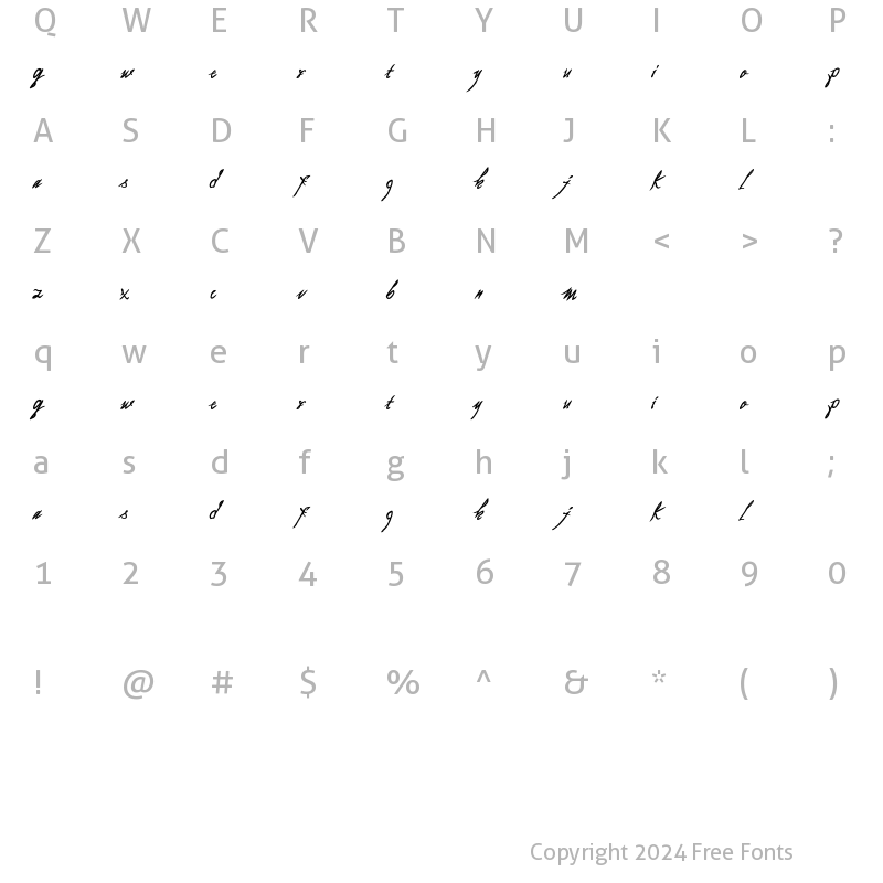 Character Map of as i lay dying Regular