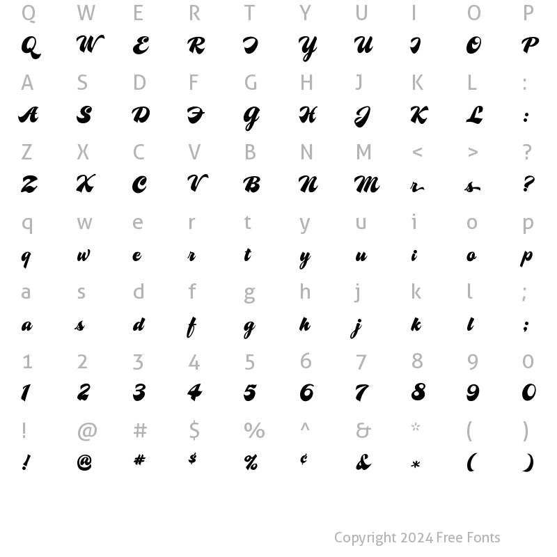 Character Map of A&S Motherlode Bold