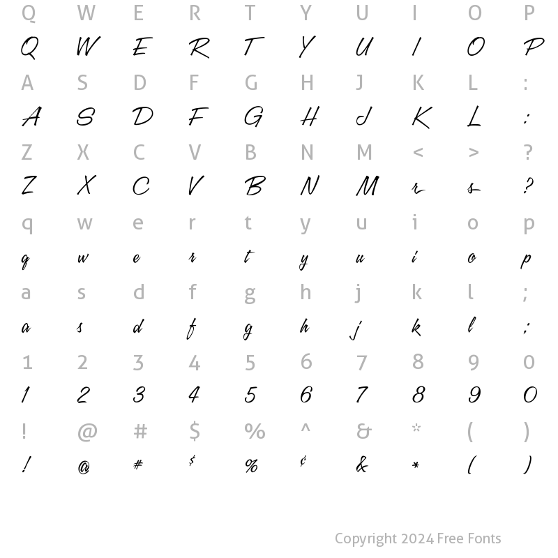 Character Map of A&S Speedway Regular