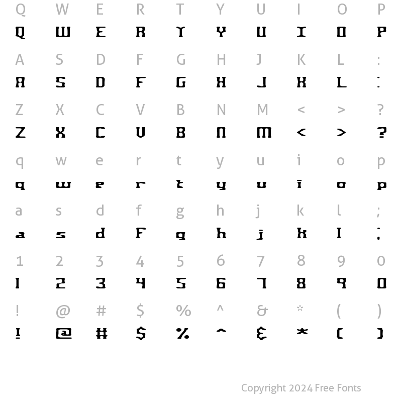 Character Map of Aspartame BRK Regular