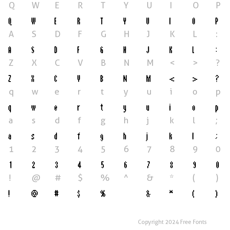 Character Map of AspersionBold Regular