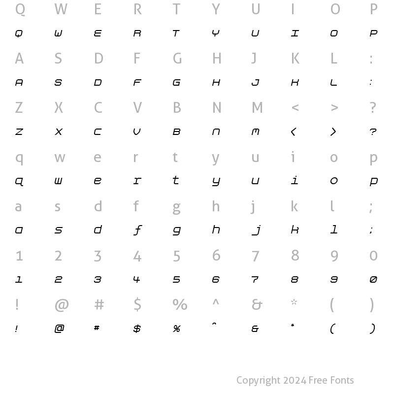 Character Map of AspirinIntoxicate Regular