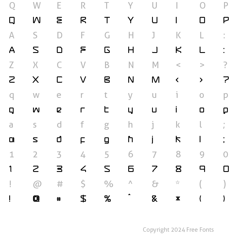 Character Map of AssemblerBold Regular