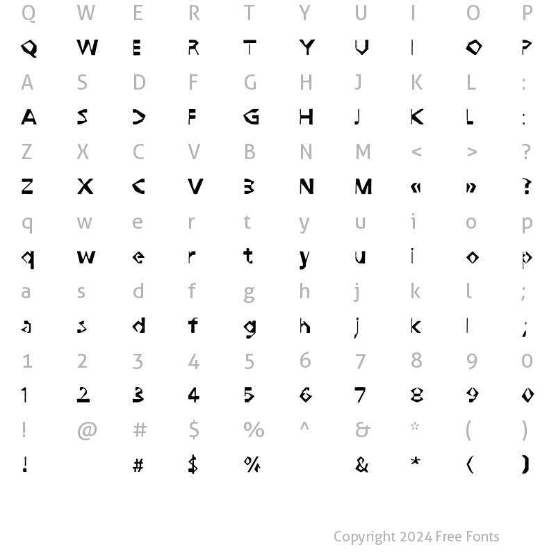 Character Map of Assuri Regular