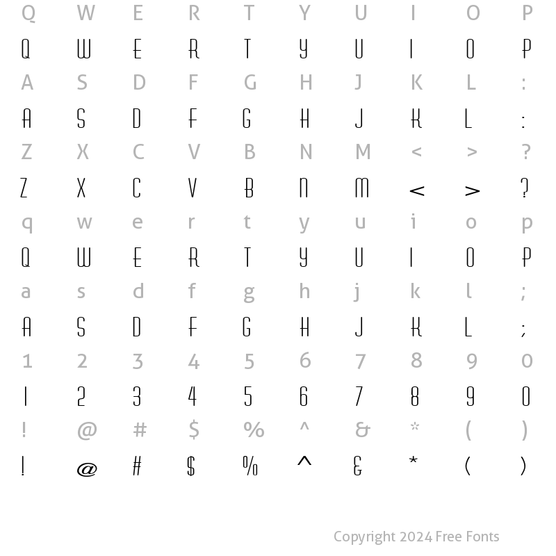 Character Map of AstaireExtended Regular