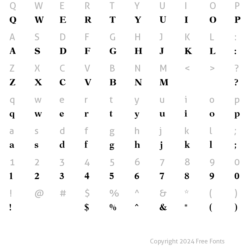 Character Map of Aster MN Demi