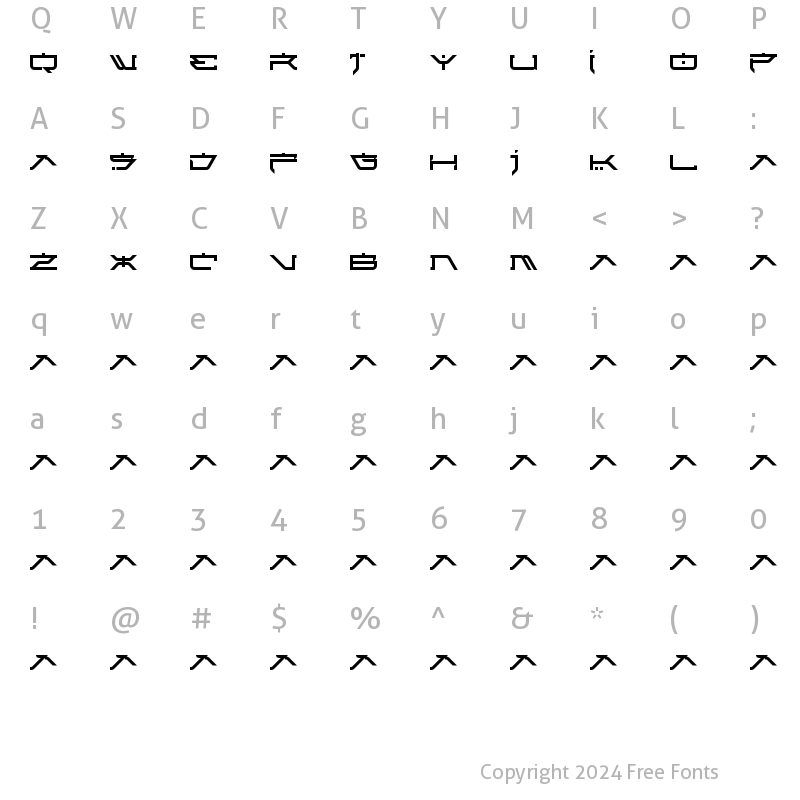 Character Map of [.atari-kids.] Regular