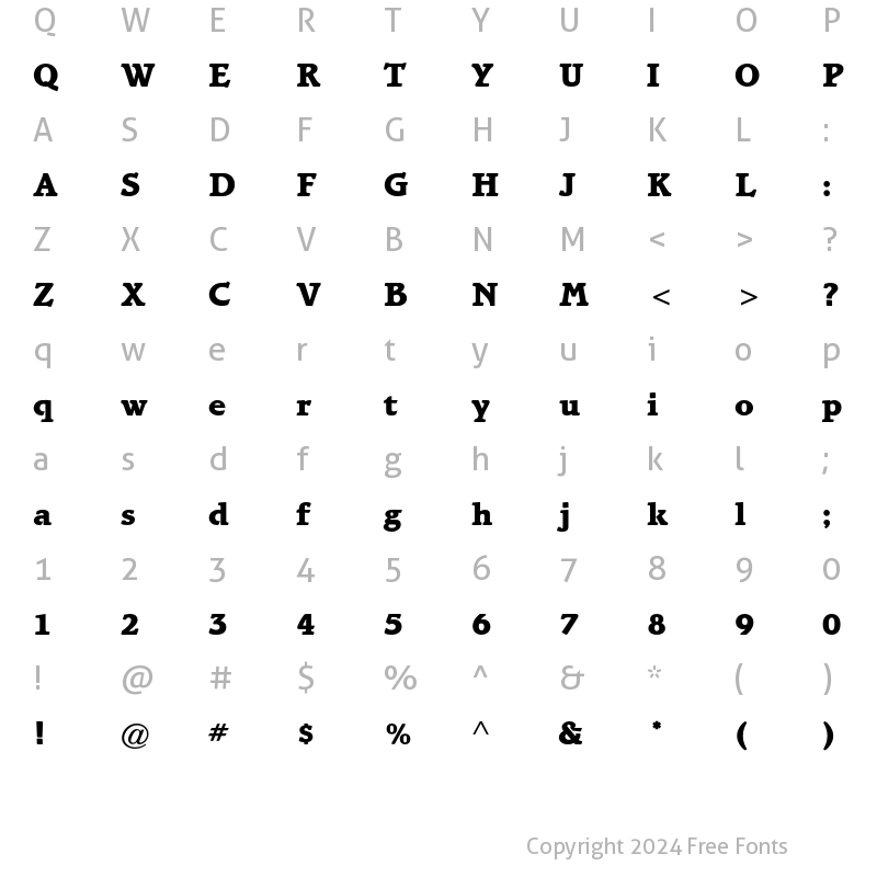 Character Map of ATBramley Regular