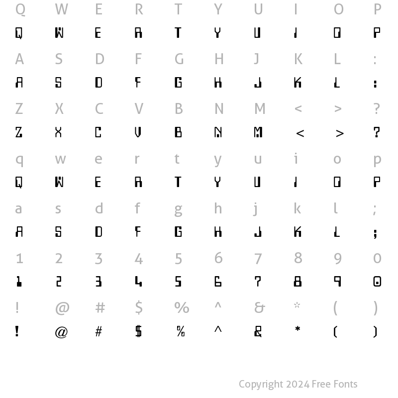 Character Map of ATComputer Regular