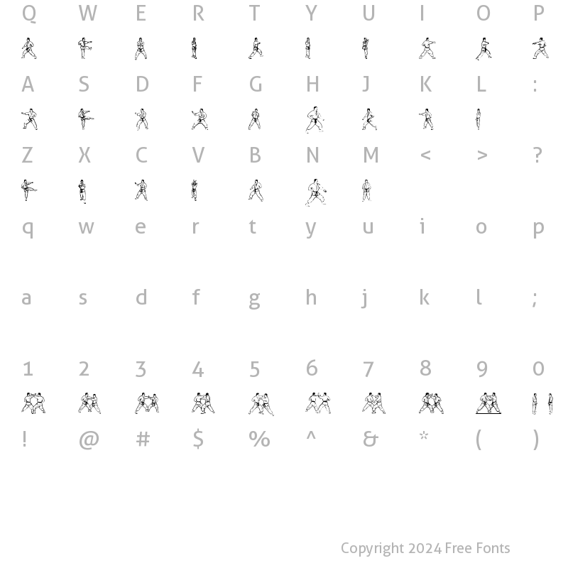 Character Map of Atewaza Atewaza