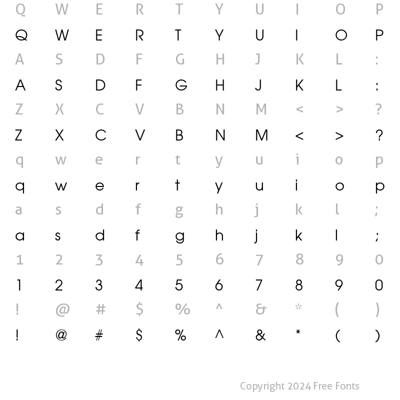 Character Map of Atilla Normal