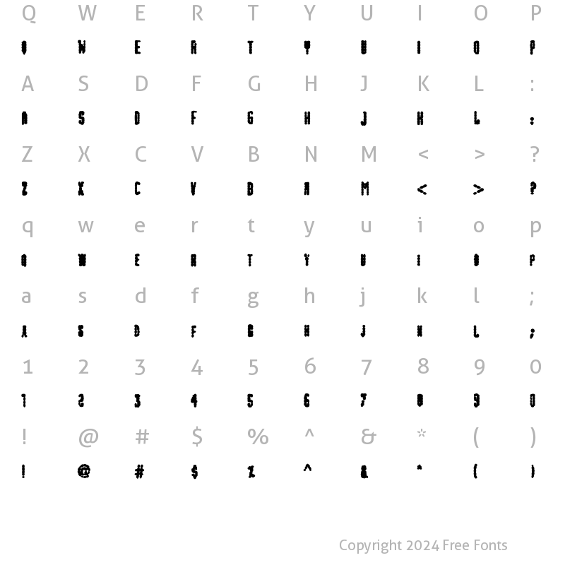 Character Map of Atlanta ExtraBold Regular