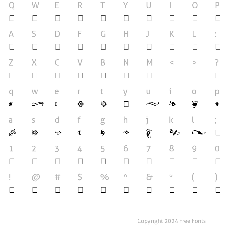 Character Map of Atlantix Ornaments SSi Regular