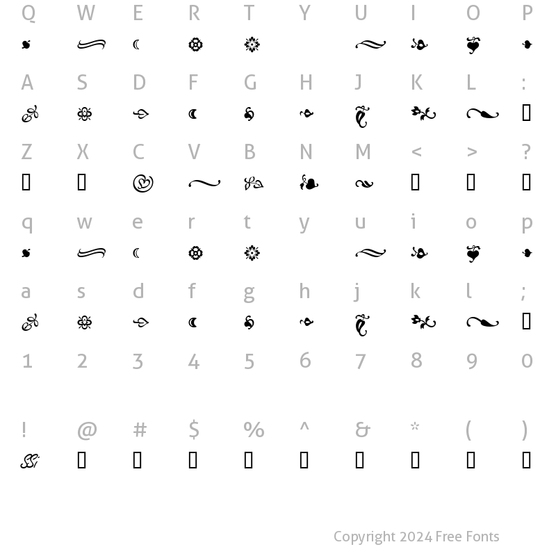 Character Map of AtlantixOrnamentsSSi Regular