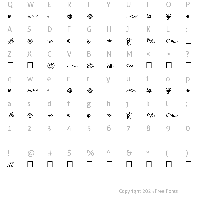 Character Map of AtlantixOrnamentsSSK Regular