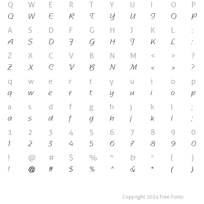 Character Map of ATNadianne-Book Regular