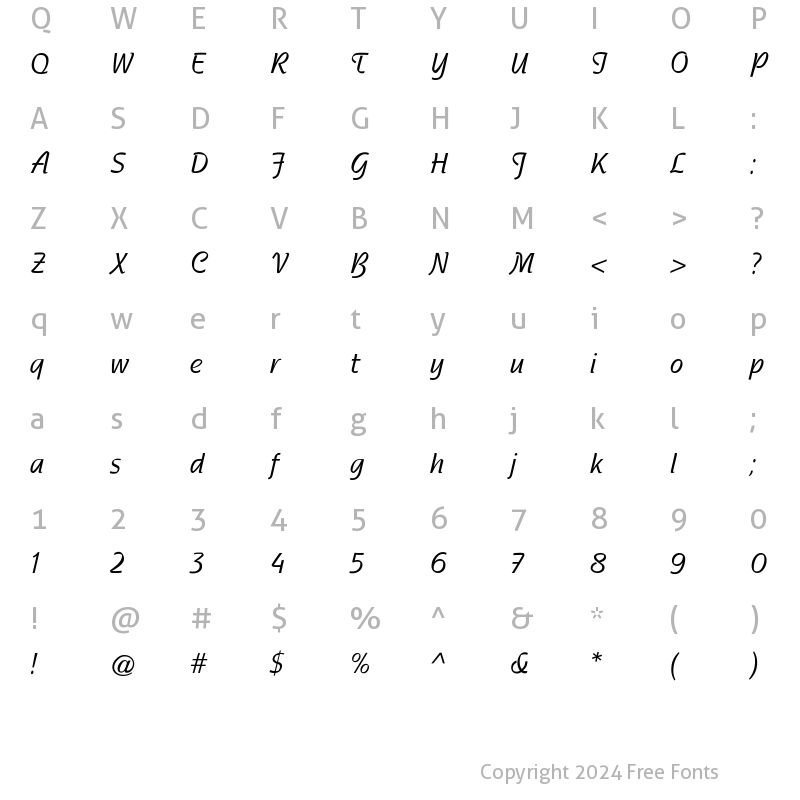 Character Map of ATNadianne-MediumCondensed Regular