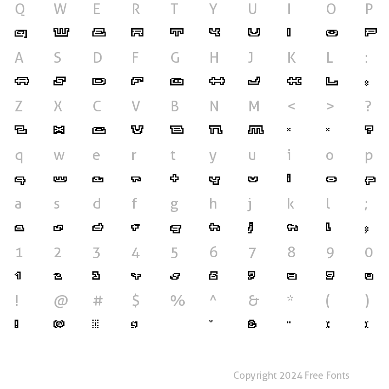 Character Map of AtomicOutline Regular