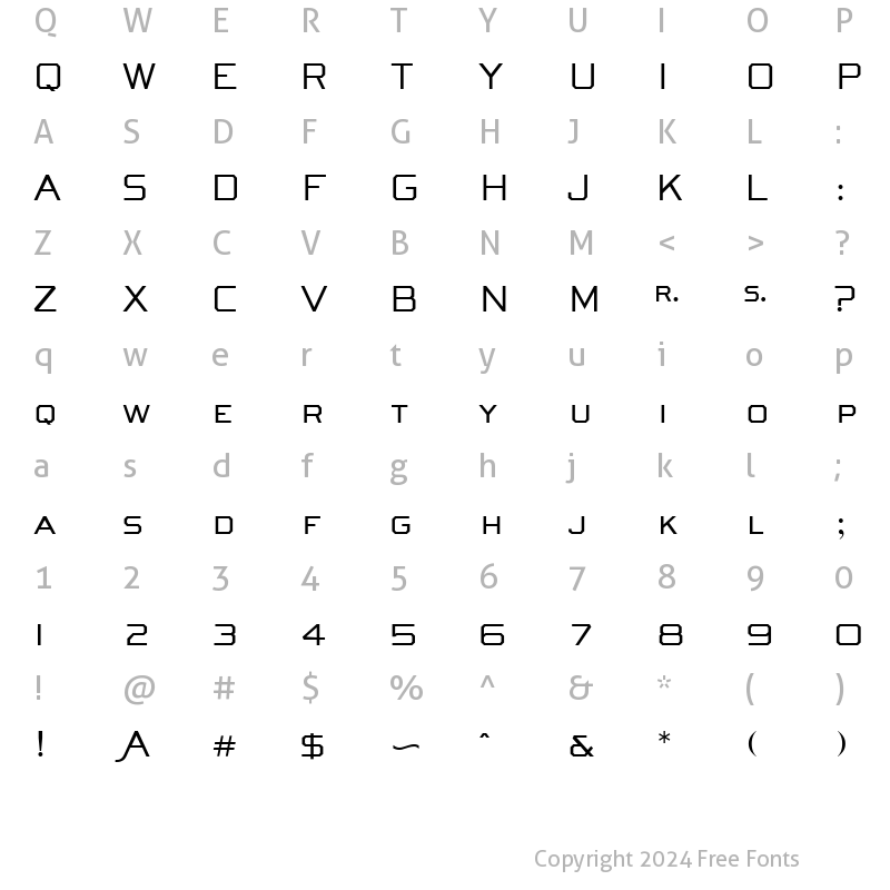 Character Map of ATSackersGothic Regular