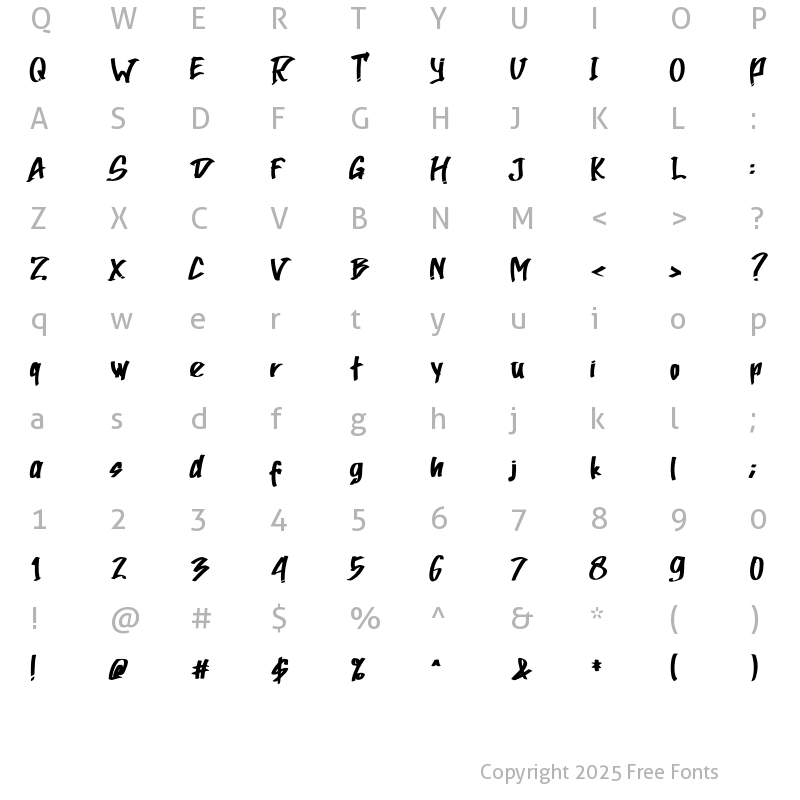 Character Map of AtteThi Regular