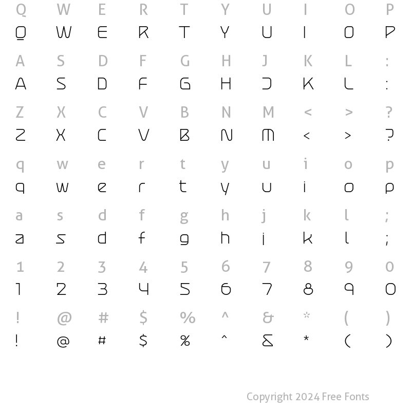 Character Map of Atures 300 Regular