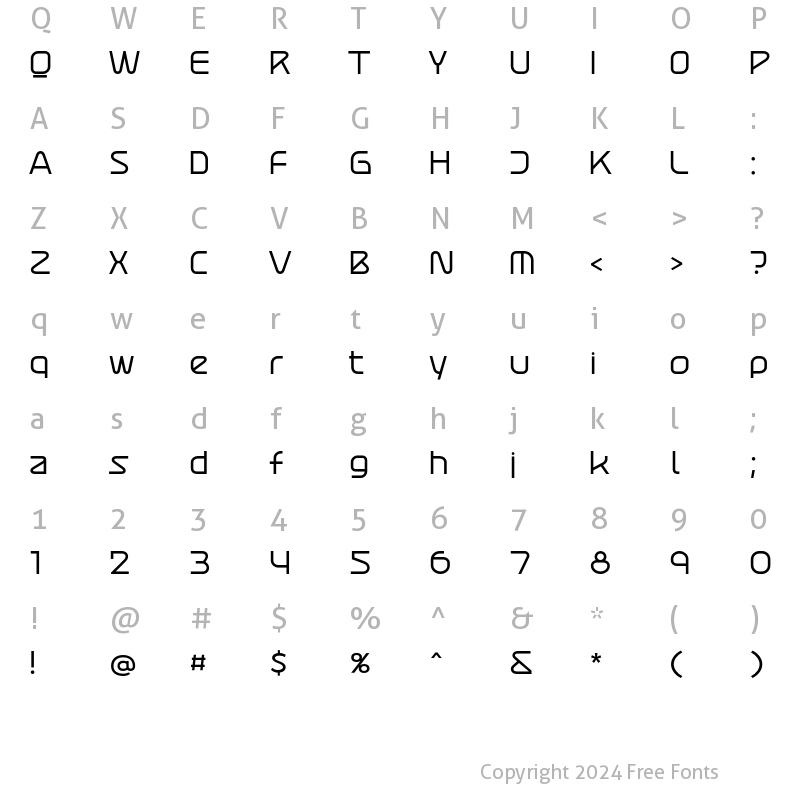 Character Map of Atures 500 Regular