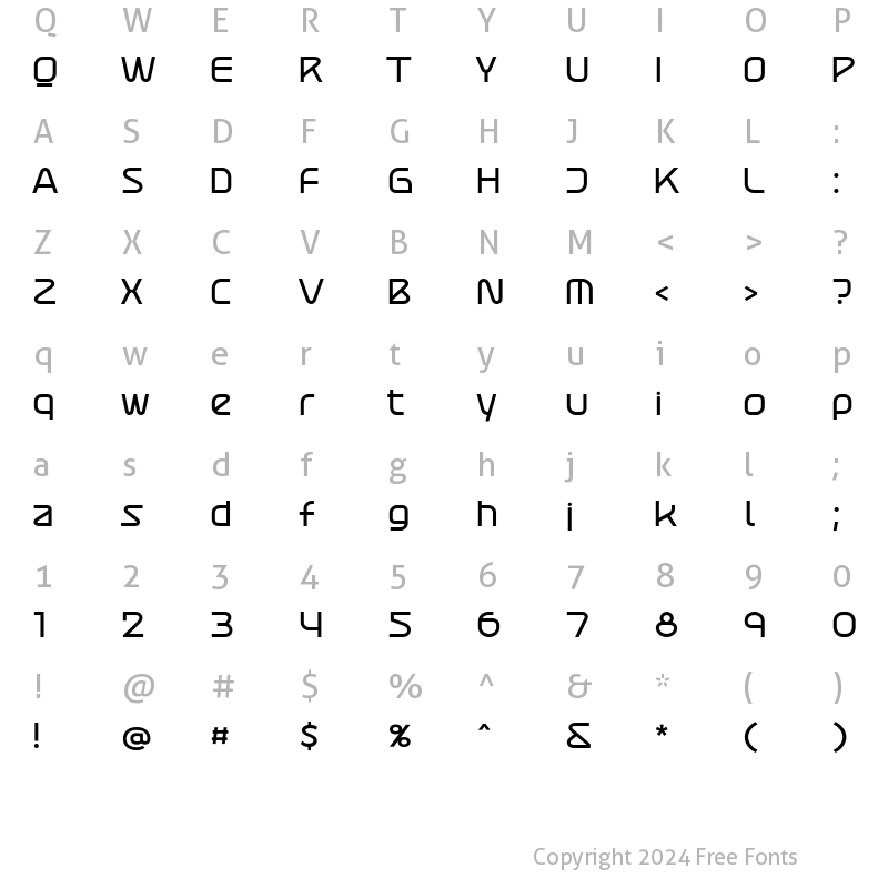 Character Map of Atures 600 Regular