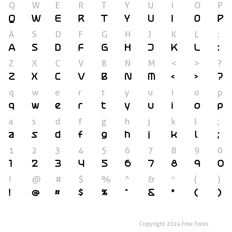 Character Map of Atures 800 Regular