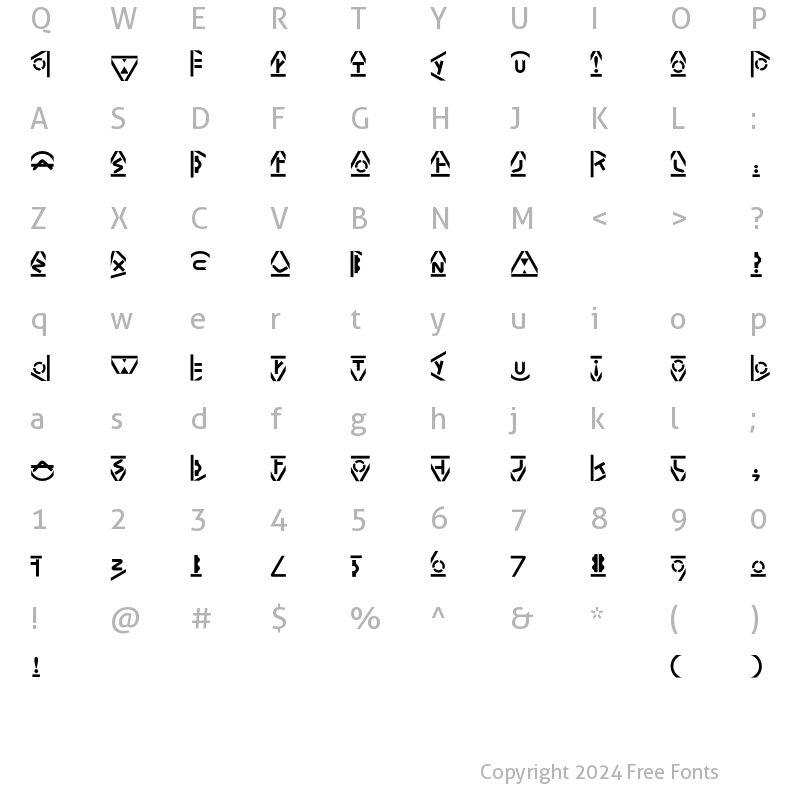 Character Map of ATwentySix Regular