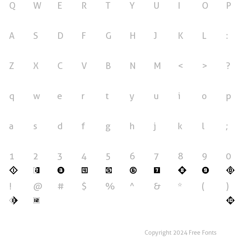 Character Map of AubetteArchiType SpecialFigures Regular