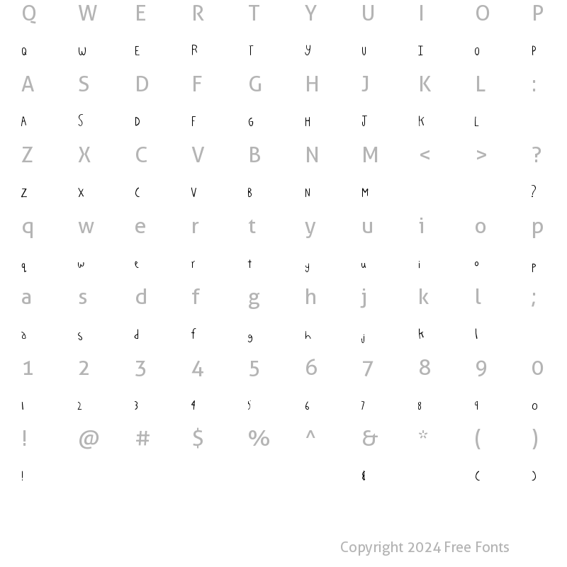 Character Map of Auburn Regular