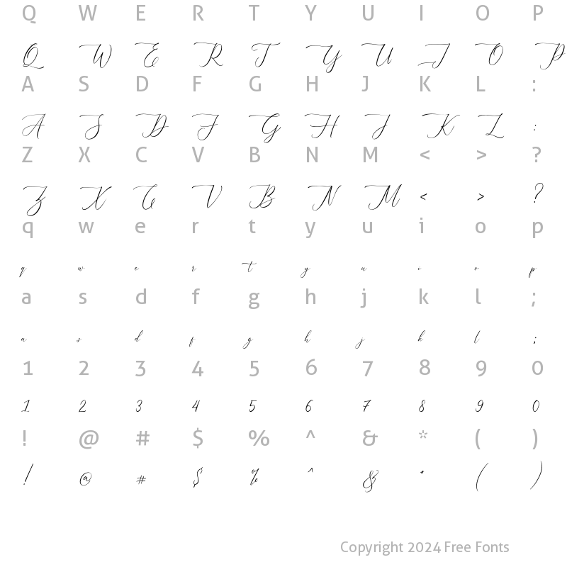 Character Map of Augustyn Regular