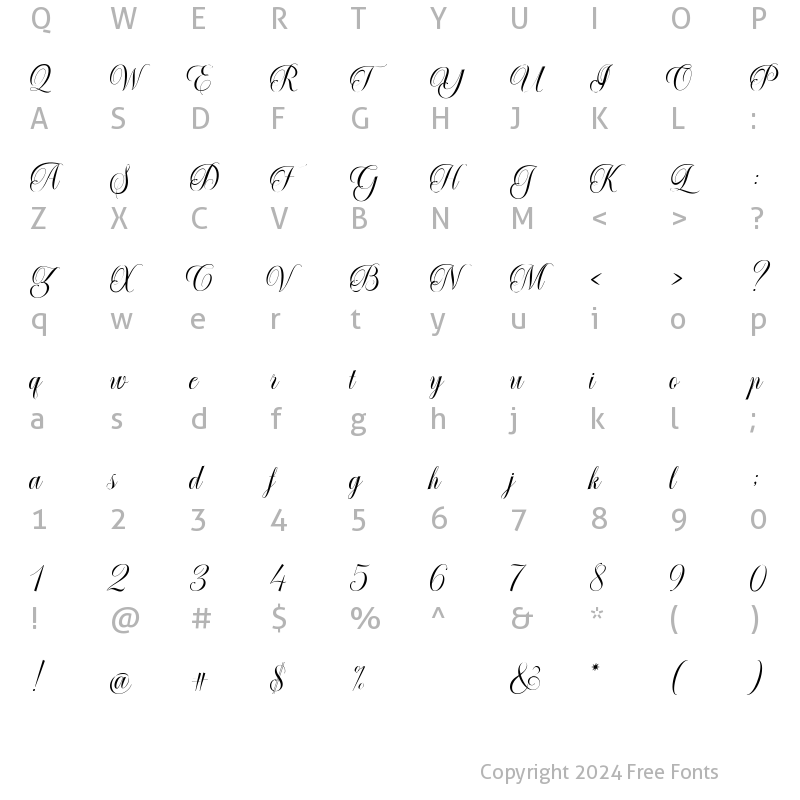 Character Map of Authemart Regular