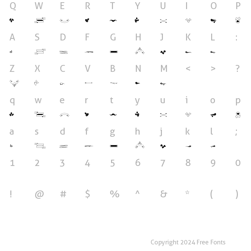 Character Map of Authemia Extras