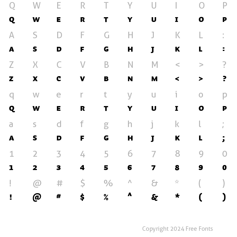 Character Map of Auto 2 SmCp Bold