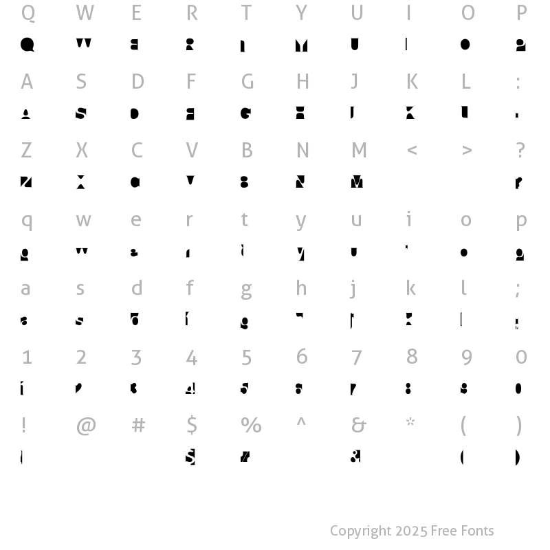 Character Map of Auto SuggestionPlain Regular