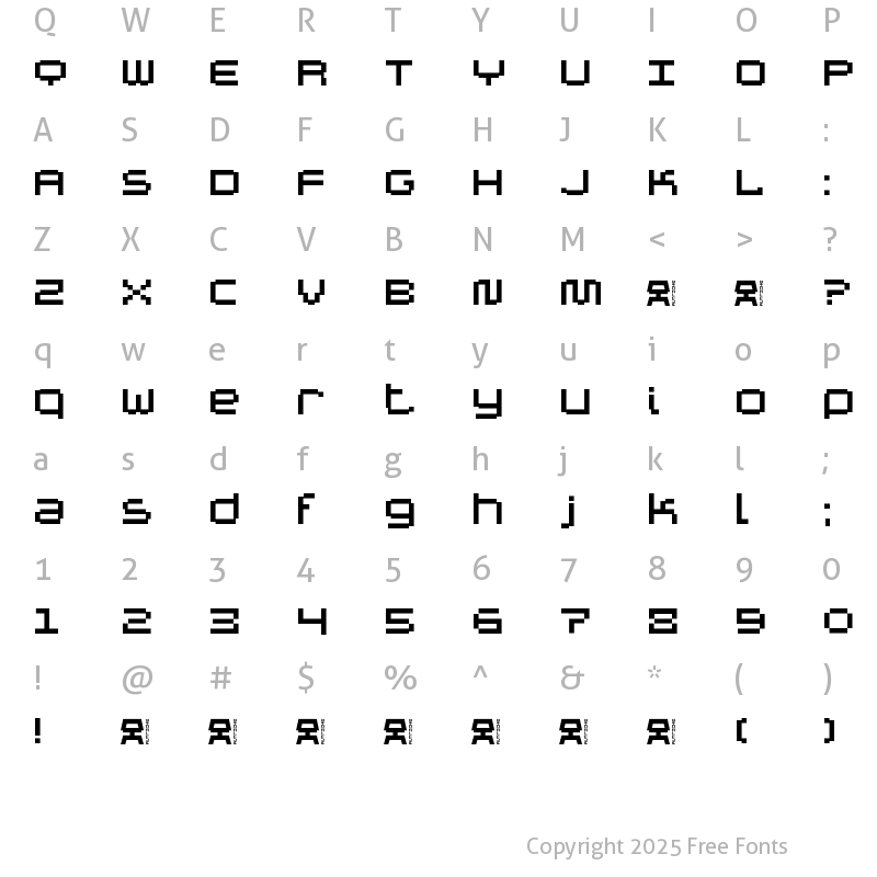 Character Map of Autriche ALT Regular