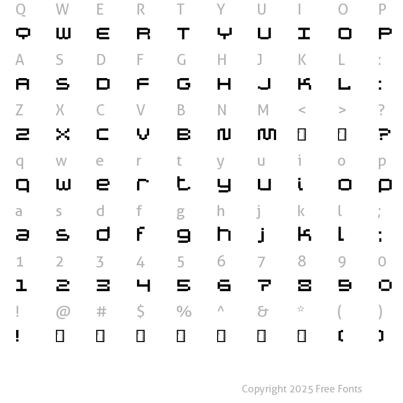 Character Map of Autriche Regular