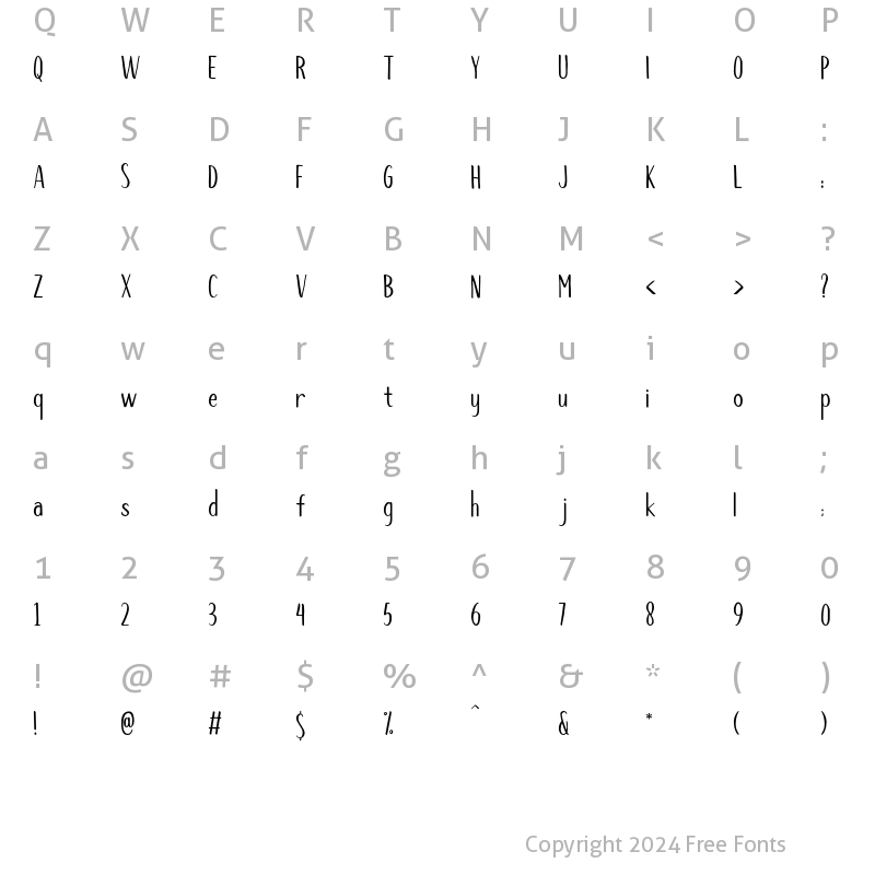 Character Map of AutumnMoodSans Regular